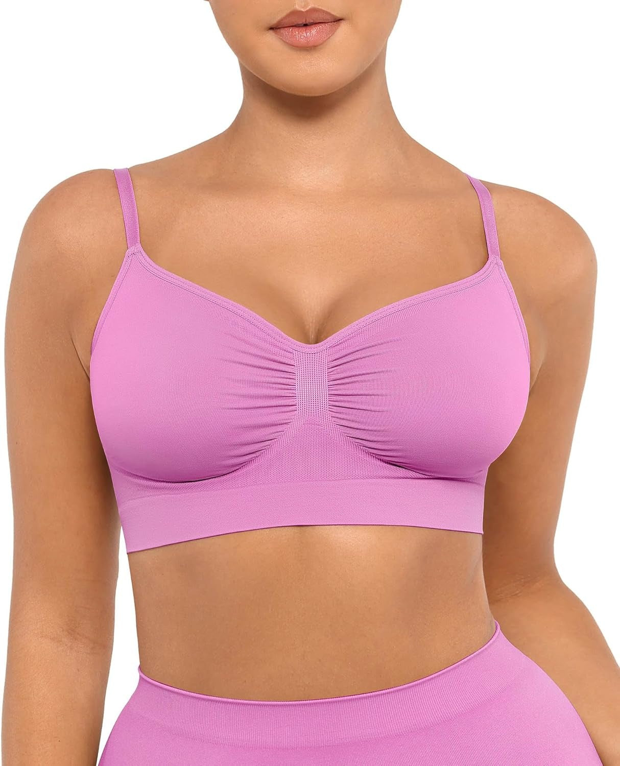 Women's Wireless Sculpt Bra Comfort Bralettes No Underwire Unlined Cami Bra Seamless Tshirt Bras Sports Bra Bralette Basic Comfortable Fit Womenswear Everyday Deals For You Days